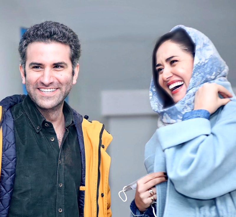 عکس هوتن شکیبا و همسرش